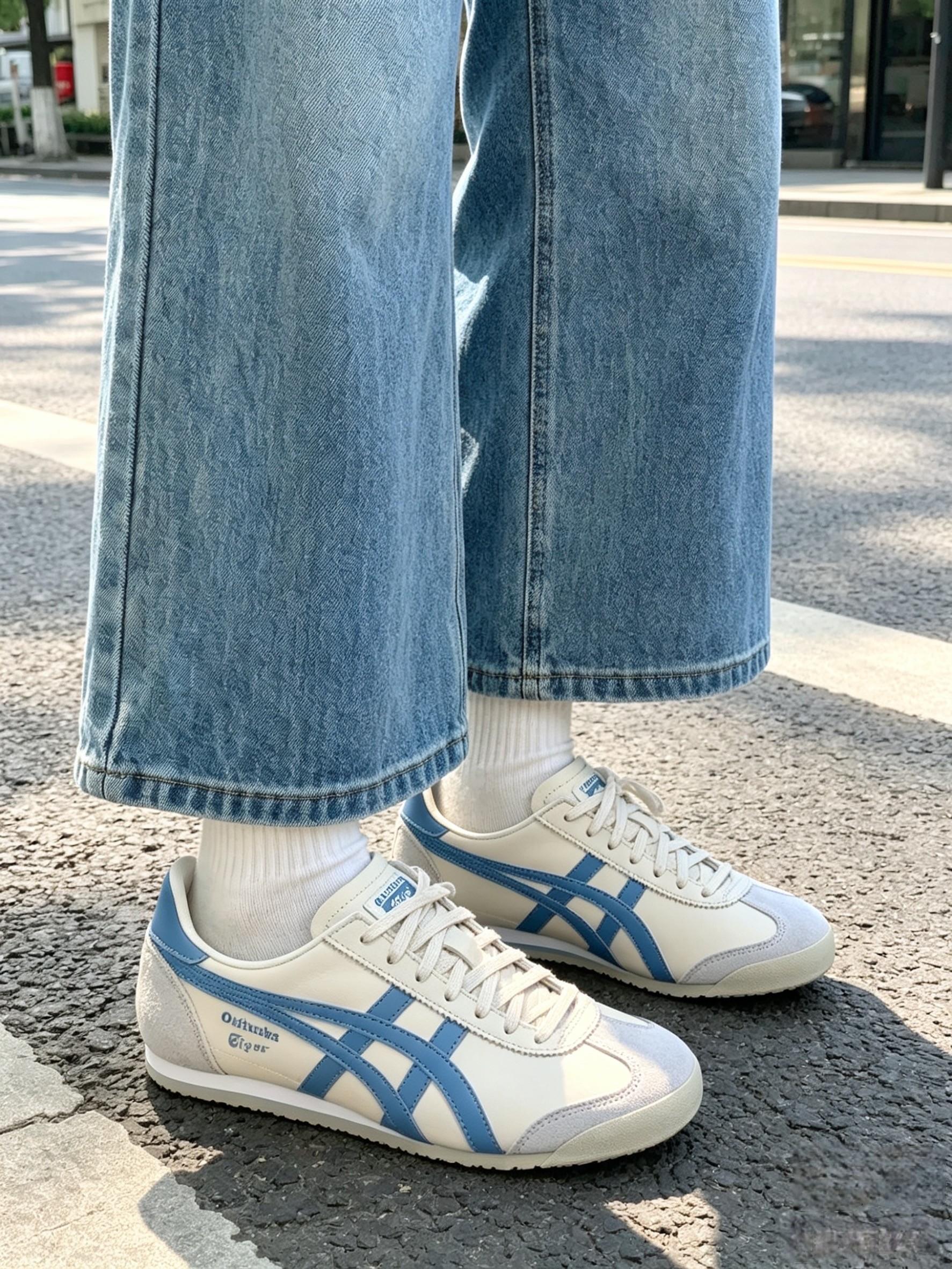 1复古💥蓝白风yyds!这双鞋让我每天都想👟穿出门✨